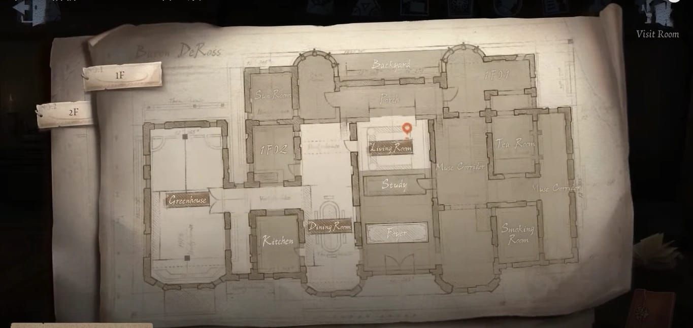Identity V Custom Lobby furniture placement guide for Spring Retreat