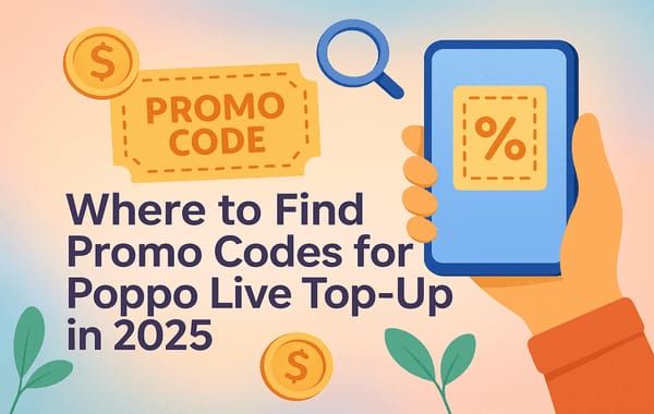 Платежный интерфейс Poppo Live с полем Apply Coupon для активации промокода