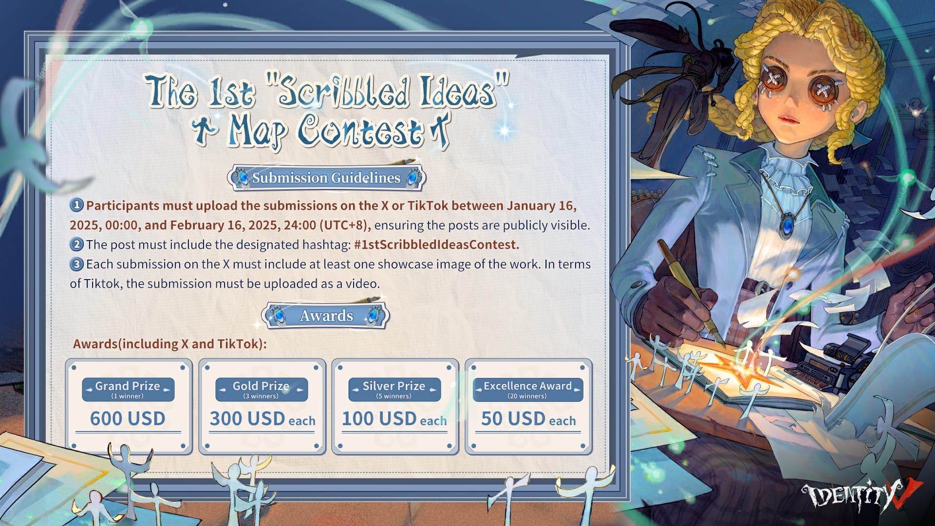 Identity V Scribbled Ideas guide