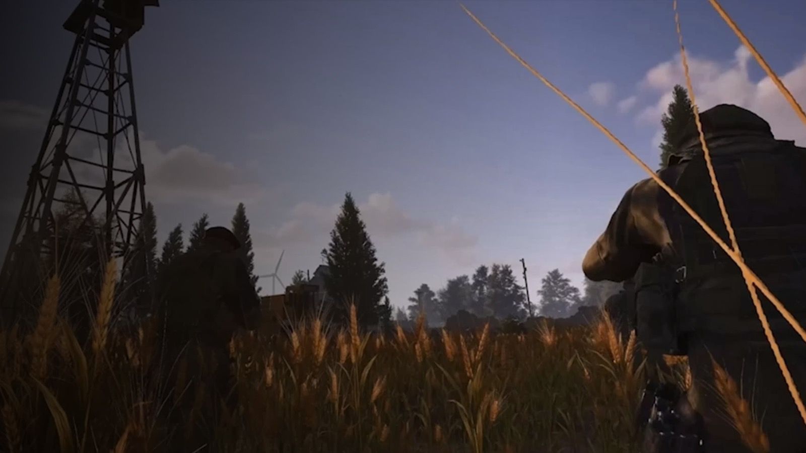 Farm map wheat field watchtower dusk raid
