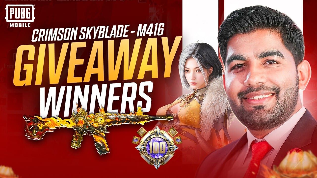 Прогрессия уровней скина Crimson Skyblade M416 с 1 по 8 в PUBG Mobile с анимациями и эффектами