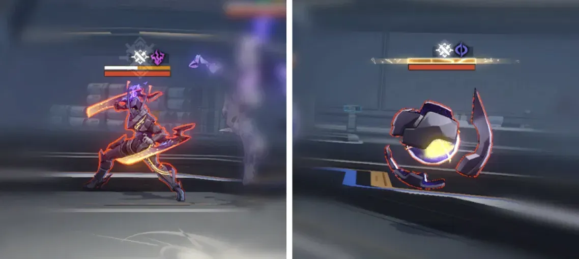 Honkai Star Rail combat interface showing different enemy types with distinct health bar designs