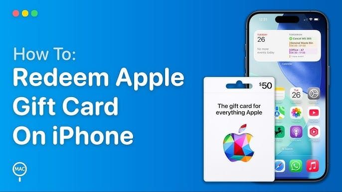 iPhone App Store redeem screen for Apple Gift Card