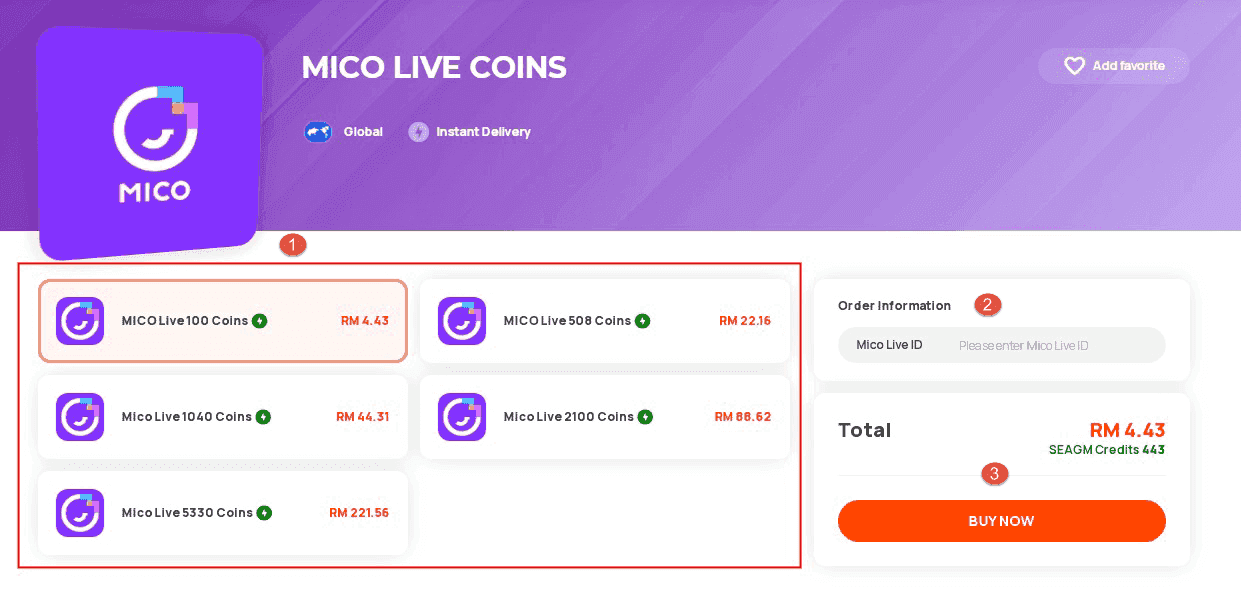 Интерфейс метрик панели управления MICO Live