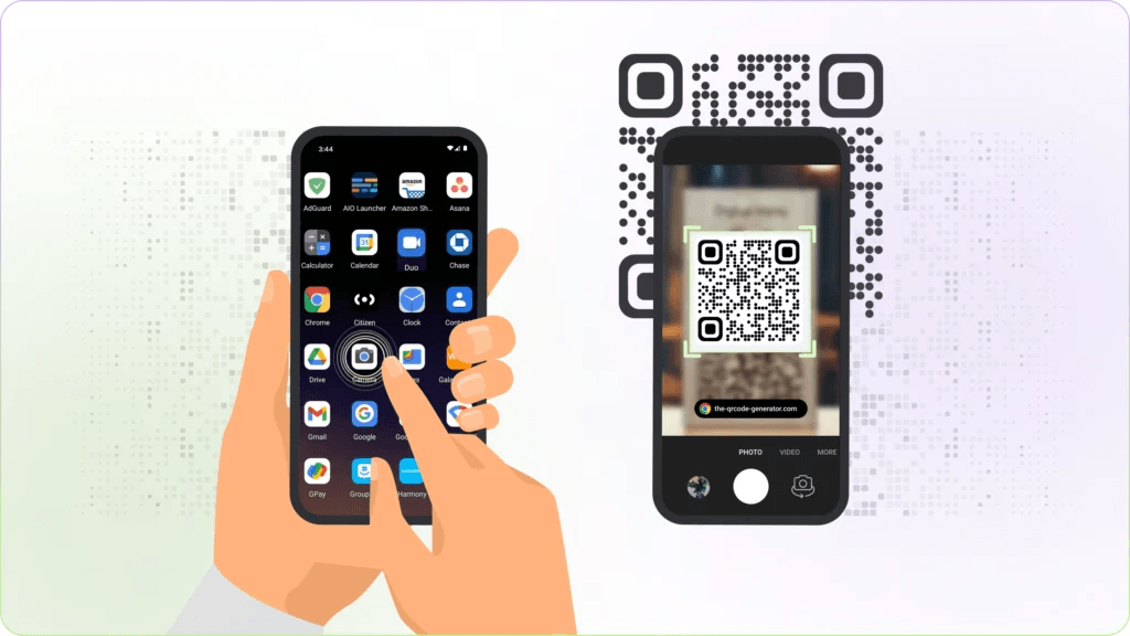 MyCard mobile app camera scanning QR code voucher