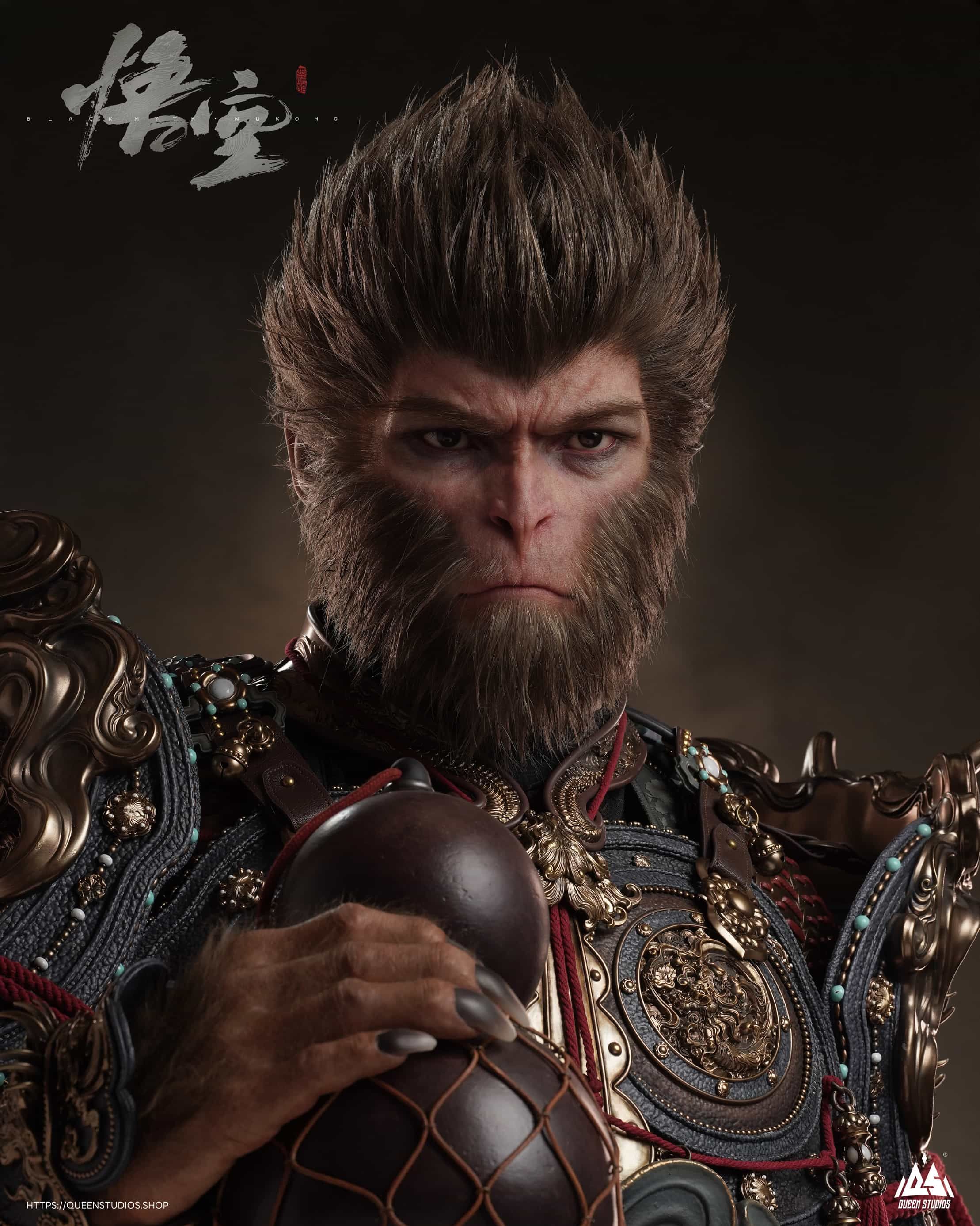 QueenStudios collaborates with Youke to launch "Black Myth: Wukong" Destiny Man 1/1 bust statue