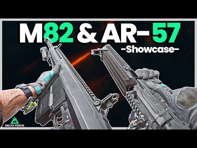 Delta Force AR-57 and Barrett M82 weapons