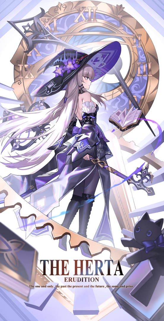 The Herta performing Enhanced Skill with massive damage numbers in Erudition team setup
