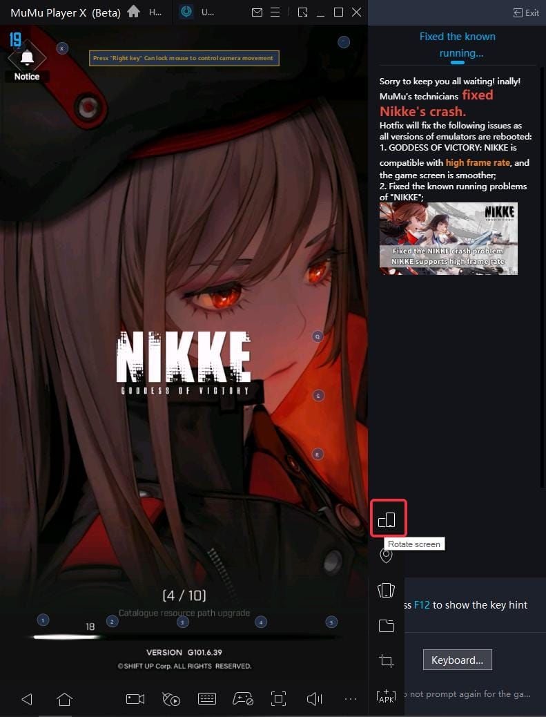 Скриншот всплывающего окна с ошибкой 9001 в Goddess of Victory NIKKE