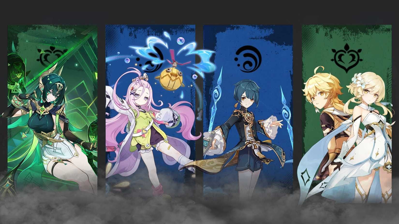 Optimal team composition featuring Nefer, Lauma, Kokomi, and Aino for maximum Lunar-Bloom performance