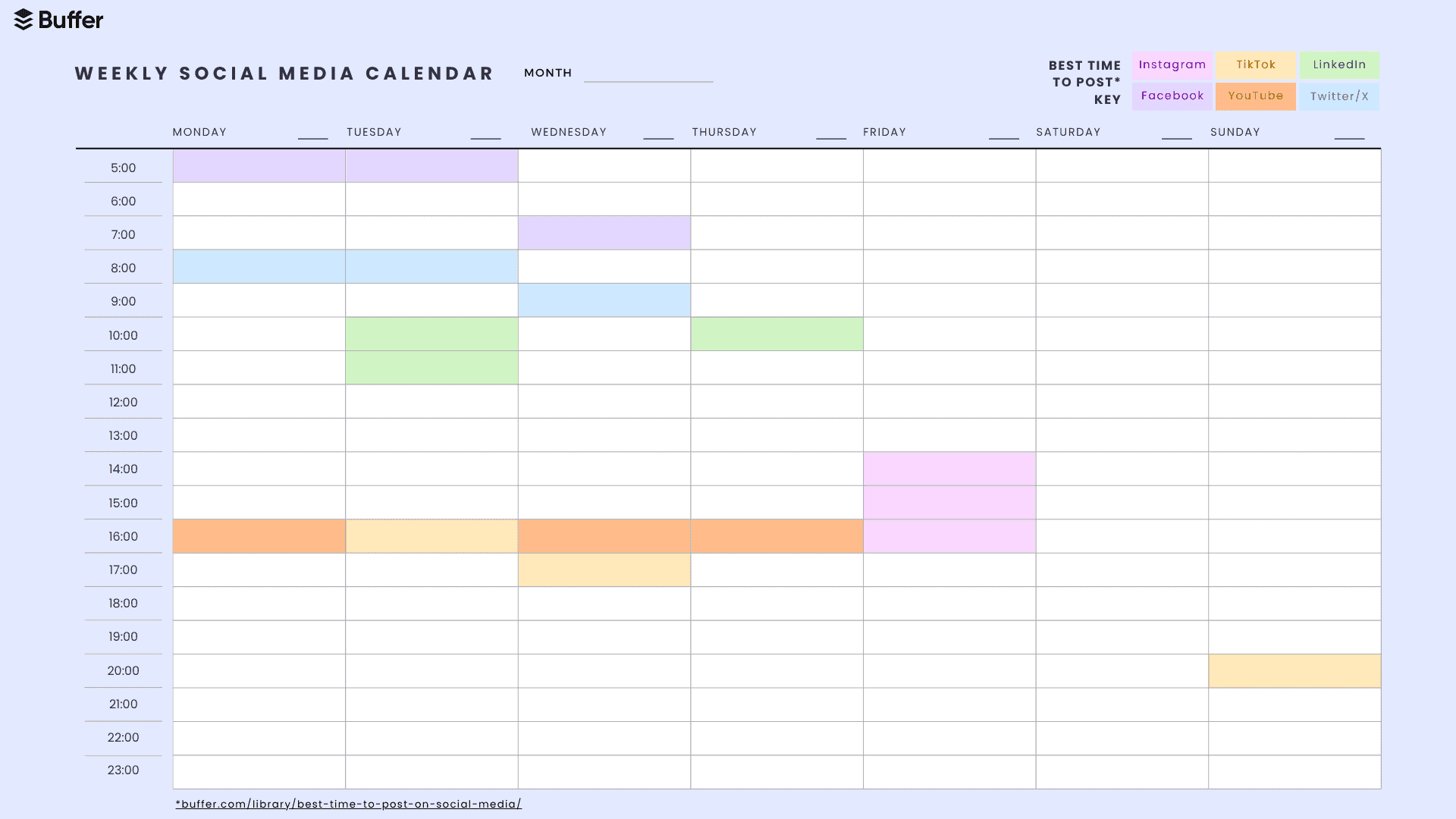 Chart displaying optimal Likee posting times by region and demographic with 6-9 PM highlighted