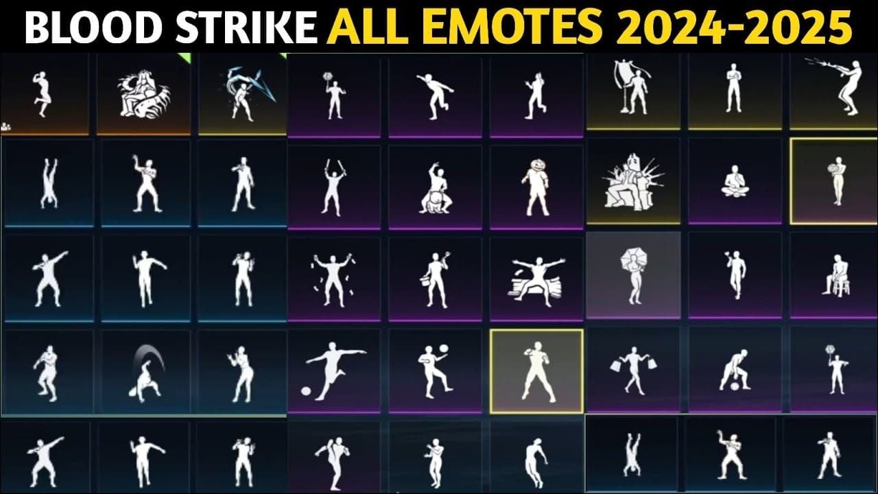 Blood Strike Backpack interface displaying newly claimed Golden Moon Execution emote ready for equip