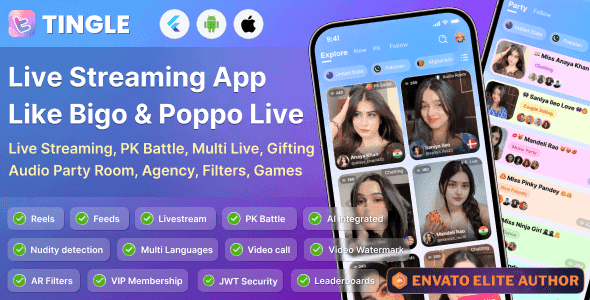Экран PK-битвы Poppo Live с рейтингами и очками
