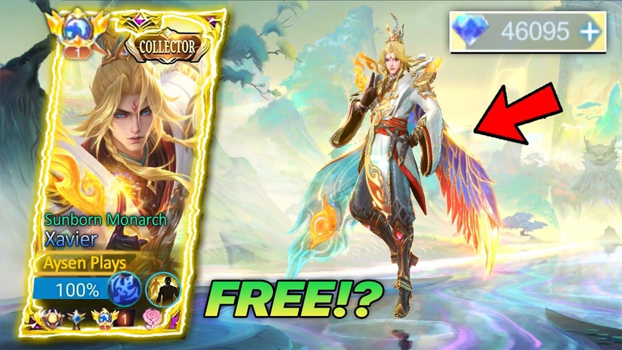 Облик Ксавьера Монарх рассвета из Изысканной коллекции Mobile Legends Bang Bang