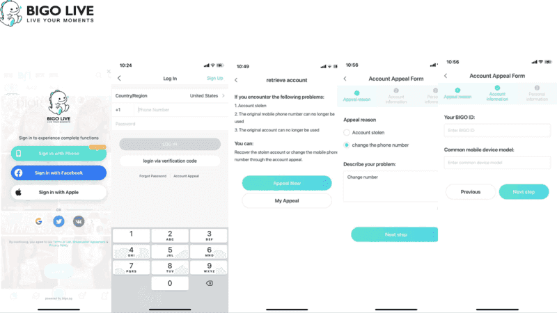 Диаграмма рабочего процесса восстановления алмазов Bigo Live
