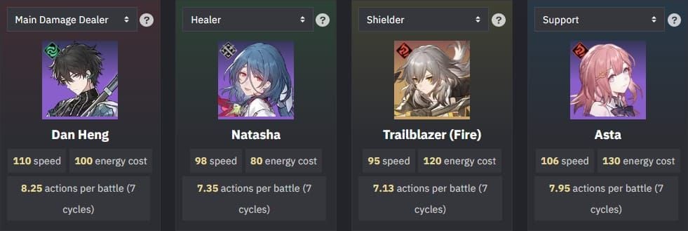 Гайд по F2P-команде в Honkai Star Rail: Аста, Март 7, Дань Хэн, Наташа для Иллюзии конца