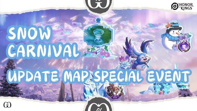 Honor of Kings Winter Wonderland zone map with Glacial Twisters and Frozen Path