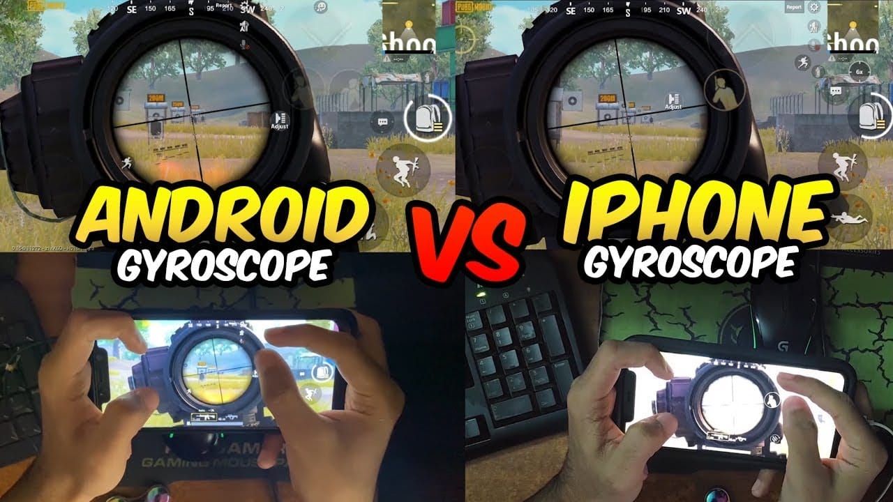 Сравнение прицеливания с гироскопом и без гироскопа в PUBG Mobile
