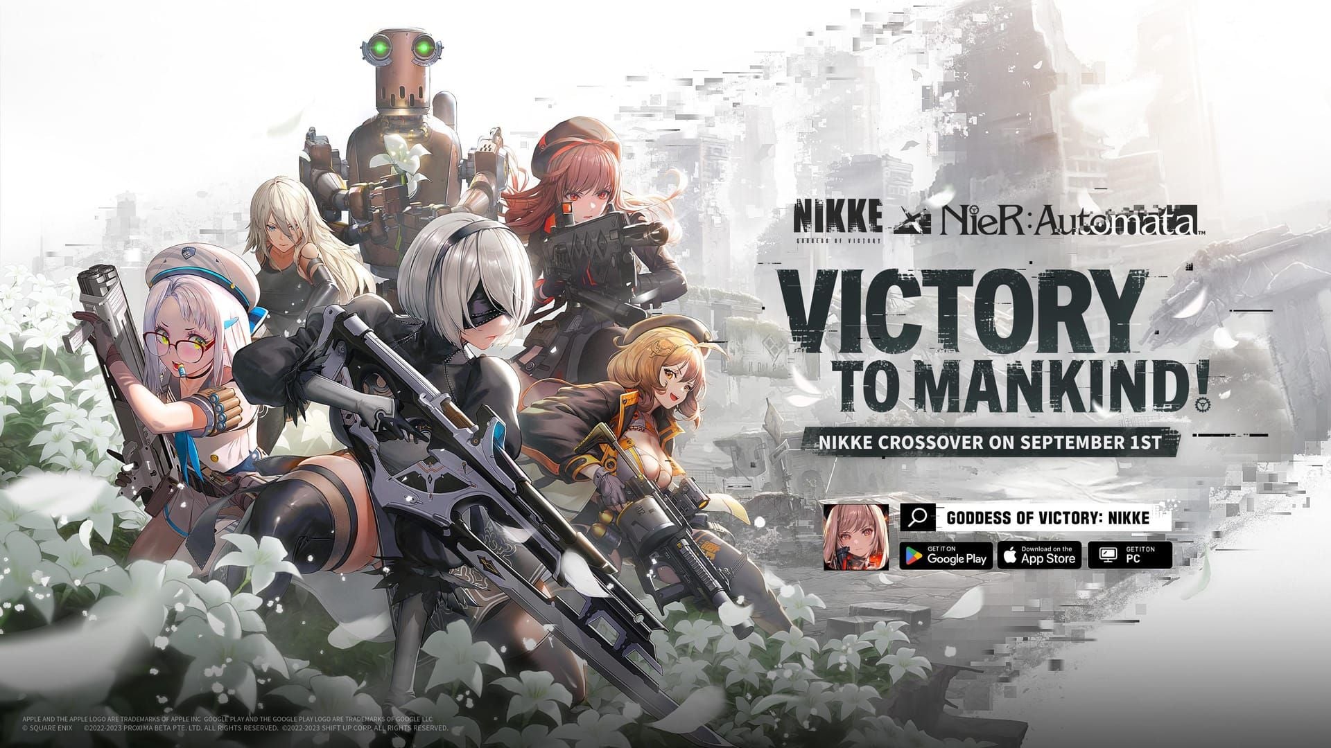 NieR collaboration characters 2B and A2 in NIKKE