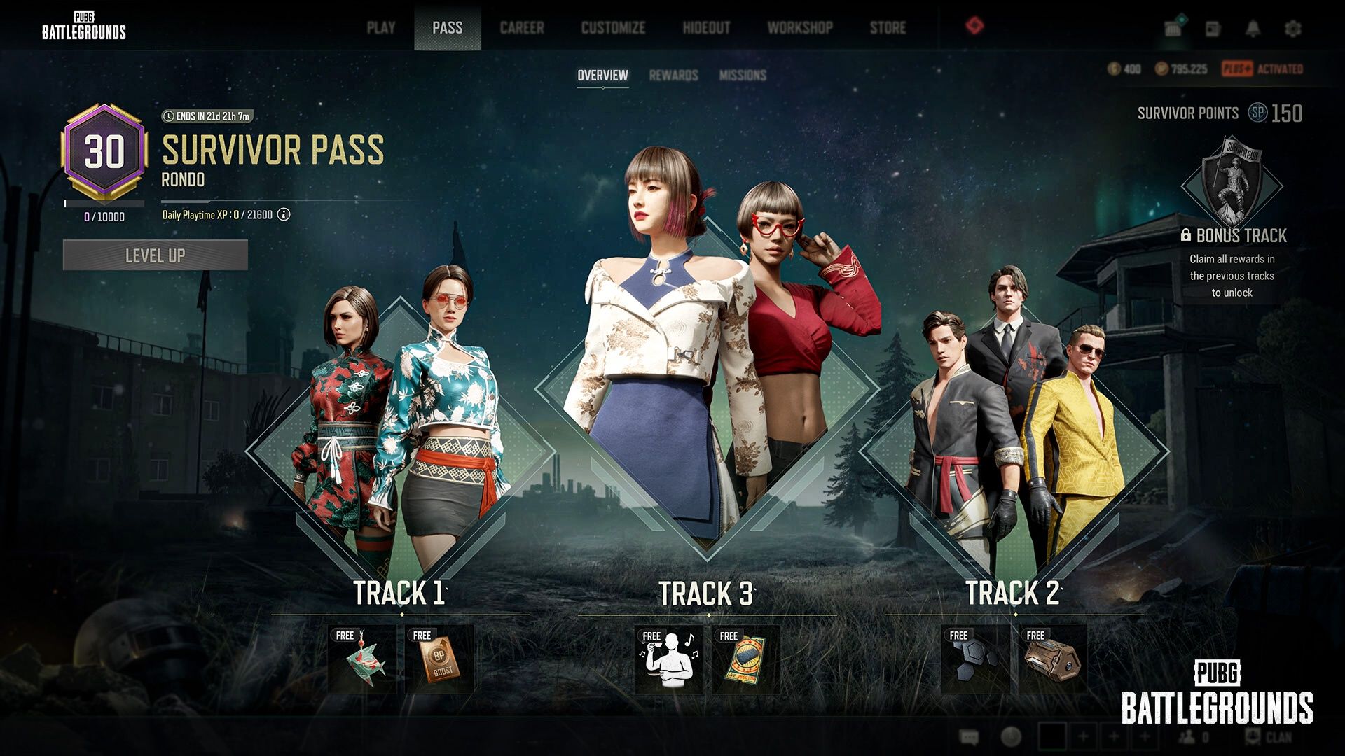 Уровни наград Survivor Pass в PUBG с возвратом G-Coin на этапах прокачки