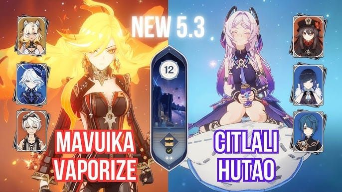 Genshin Impact optimal Hu Tao Mavuika double Hydro team composition guide