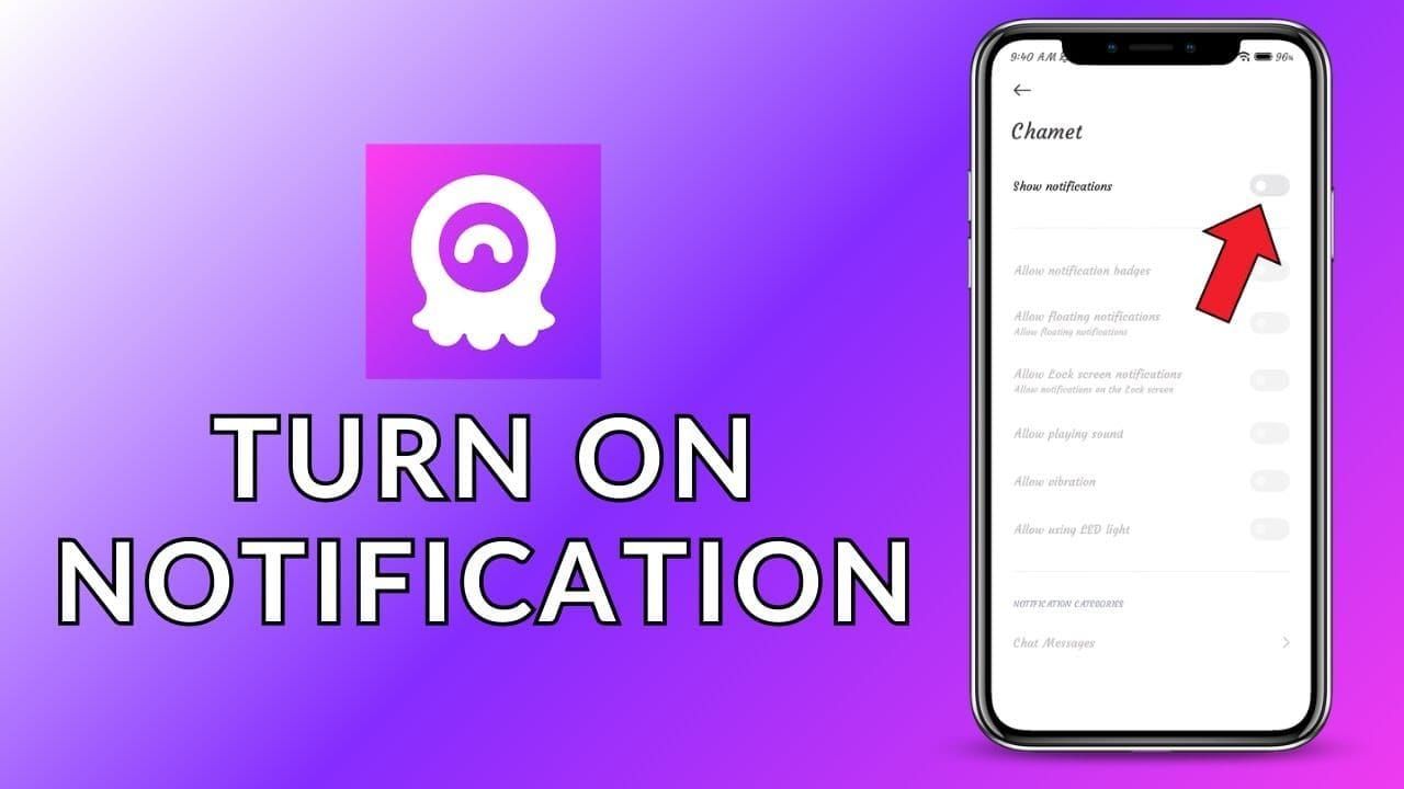 Chamet app settings menu showing Two-Factor Authentication option