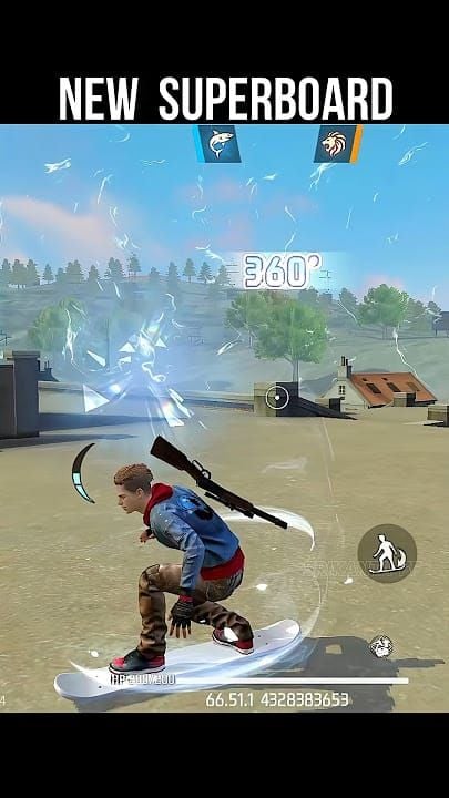 Free Fire OB51 Super Board rideable equipment with stunts