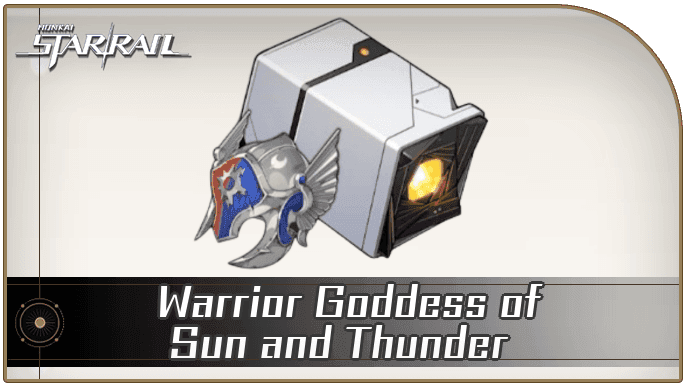 Warrior Goddess of Sun and Thunder relic set pieces with stat descriptions