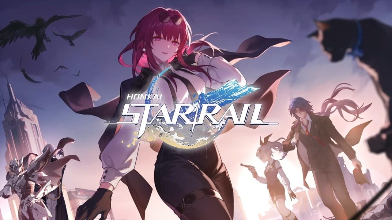Stellaron Hunters team battle scene featuring Kafka, Blade, Firefly and Silver Wolf in Honkai Star Rail