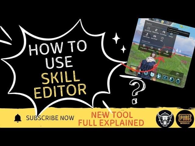 PUBG Mobile WOW Editor interface displaying creation tools and design capabilities