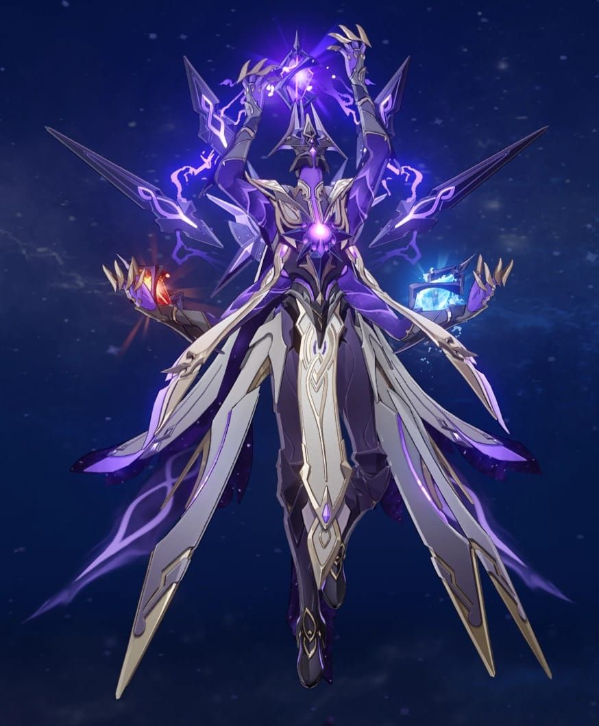 Genshin Impact Stygian Onslaught Wave 6 screenshot of frozen Iniquitous Baptist boss