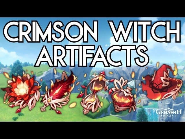 Набор артефактов Горящая алая ведьма в Genshin Impact
