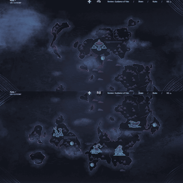 Nod-Krai region map showing Paha Isle, Lempo Isle, and Hiisi Island