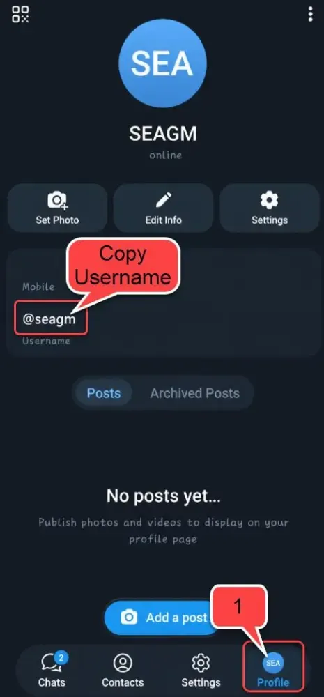 How to recharge Пополнение Telegram