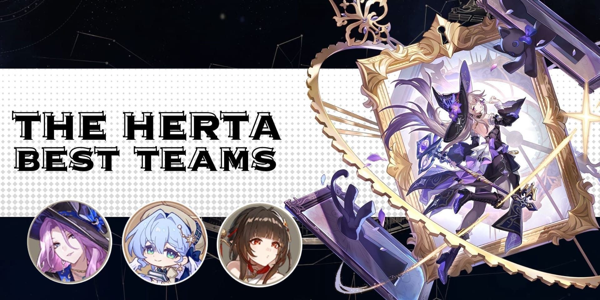Honkai Star Rail S-tier team formation featuring The Herta, Anaxa, Tribbie, and Hyacine