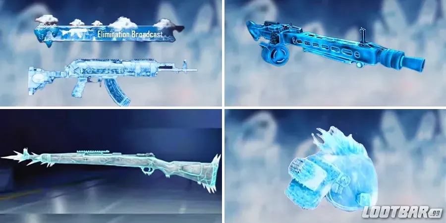 PUBG Mobile A16 weapon evolution mission screen showing Glacier MG3 LMG and M762 progression paths