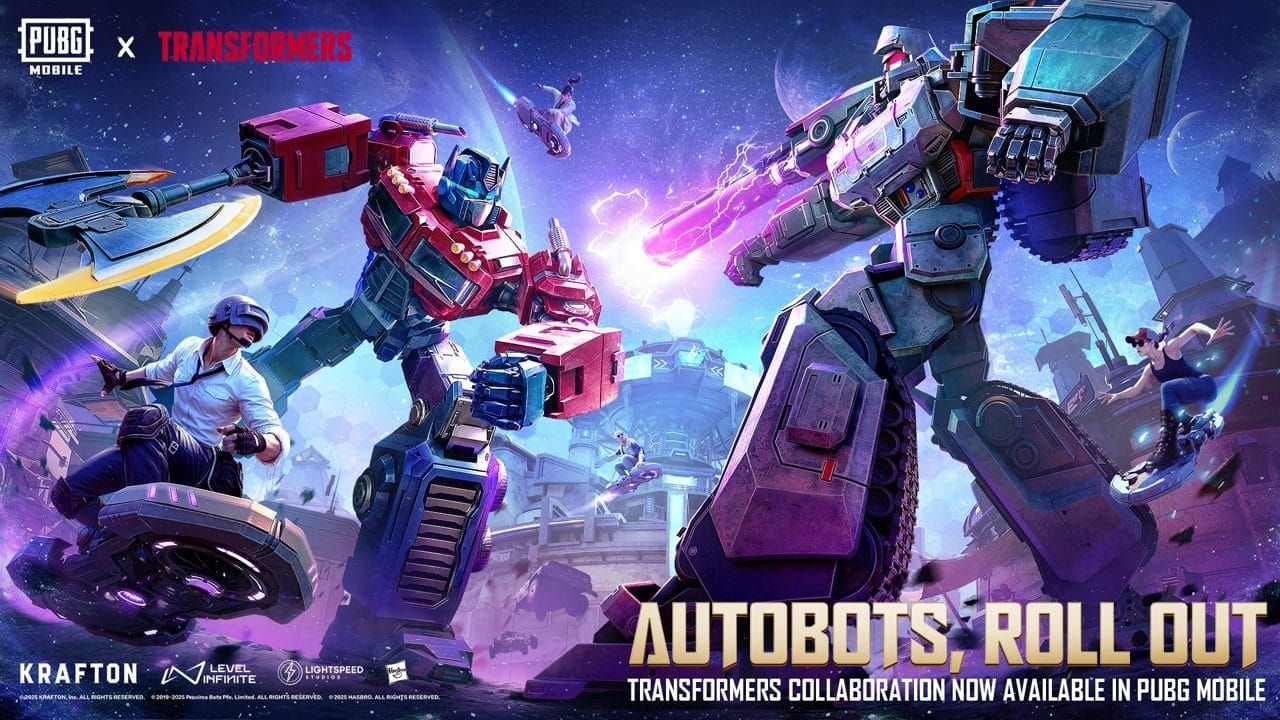 Оптимус Прайм использует боевые способности топора в кроссовере PUBG Mobile Transformers