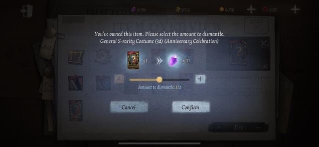 Identity V trial card dismantling for Fragments guide