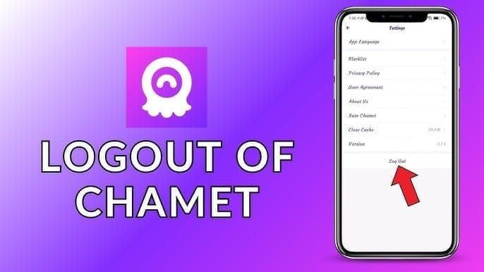 Chamet app guide showing how to find User ID in profile section