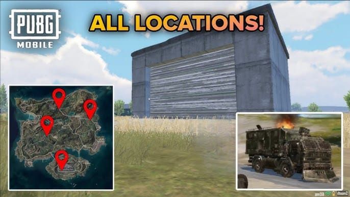 Руководство PUBG Mobile, показывающее, как отряд уничтожает грузовик с добычей и собирает ящики