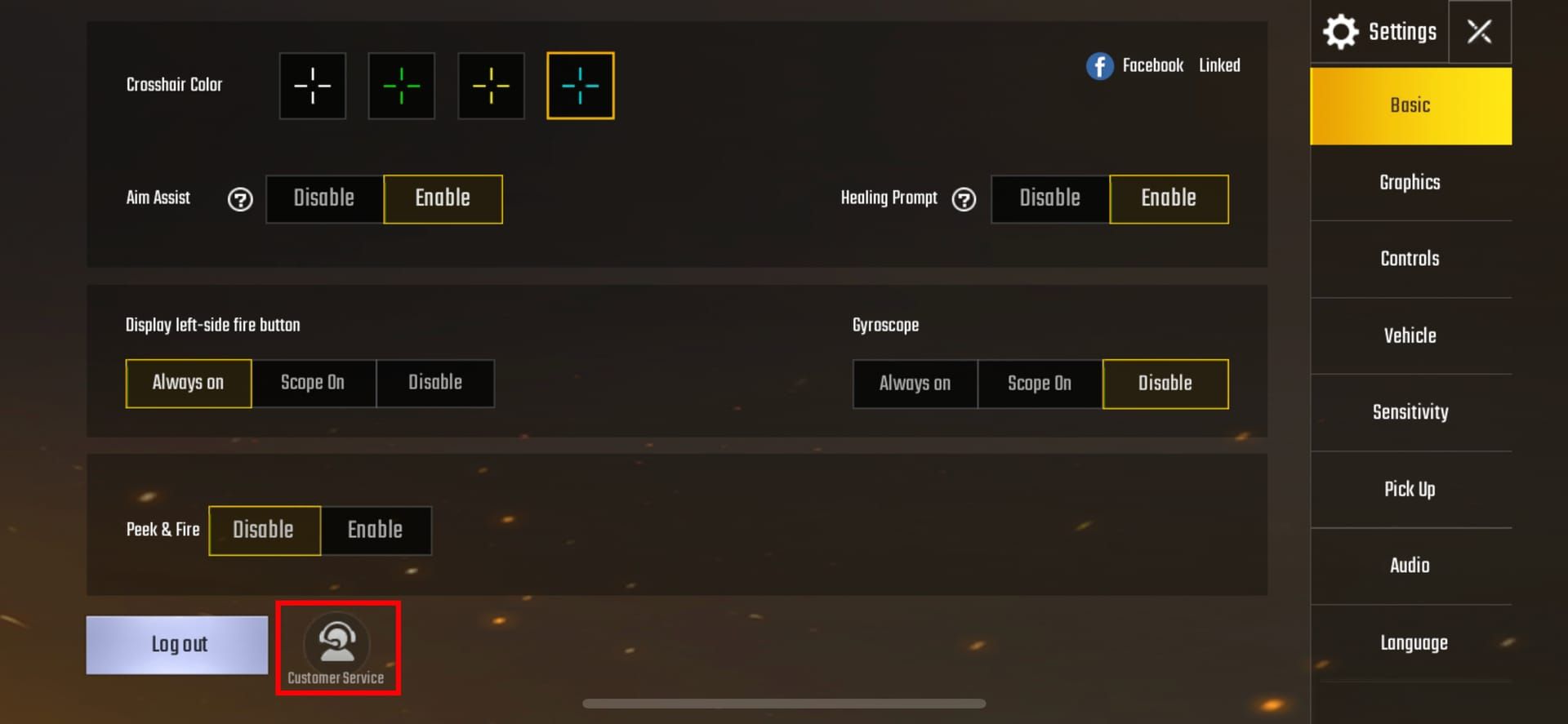 PUBG Mobile in-game customer support interface for payment issues and refund tickets