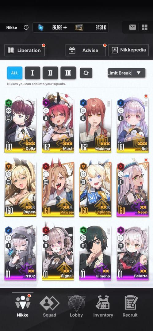 Goddess of Victory: NIKKE Gold Mileage Tickets shop interface showing SSR exchange options