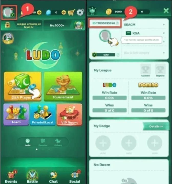 Интерфейс заданий в палатке Yalla Ludo Global для сбора ежедневного реквизита
