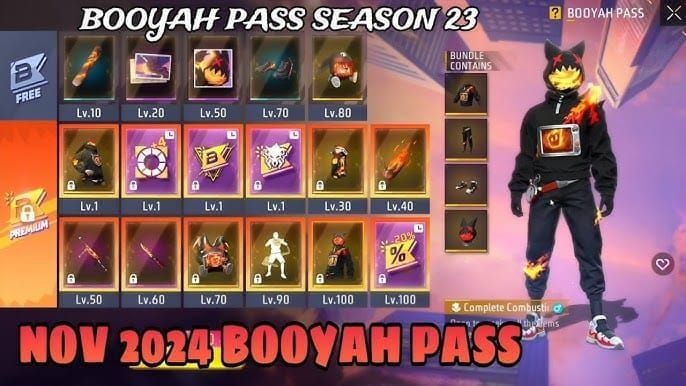 Интерфейс Booyah Pass «Океанский странник» (Premium Plus) в Free Fire OB46 для LATAM с наградами и пропуском уровней