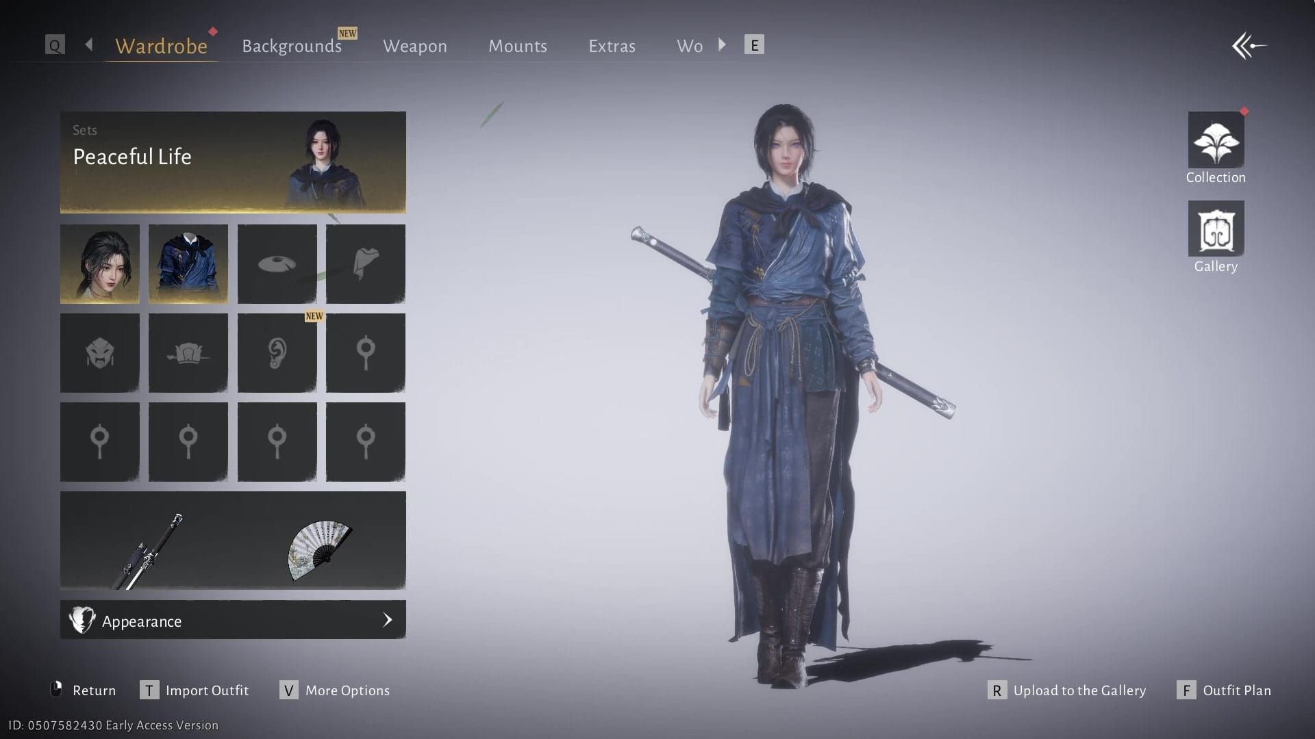 Интерфейс прямого магазина Where Winds Meet с ценами в Echo Beads на наряды и маунтов