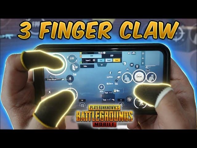 PUBG Mobile Three-Finger grip interface screenshot