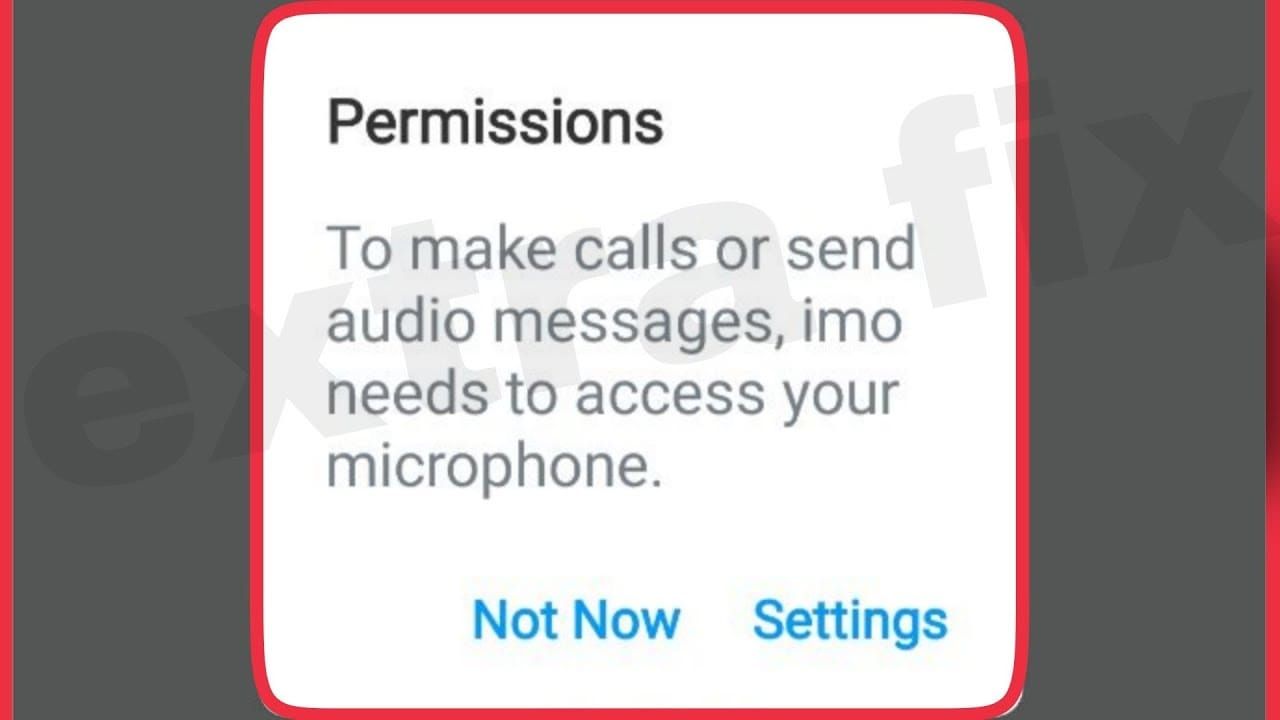 IMO app location permissions screen on Android settings
