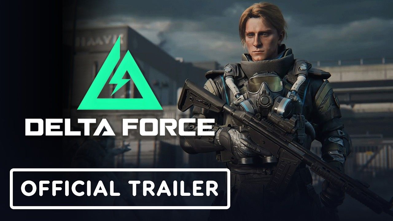 Delta Force official trailer still of an operator holding an assault rifle