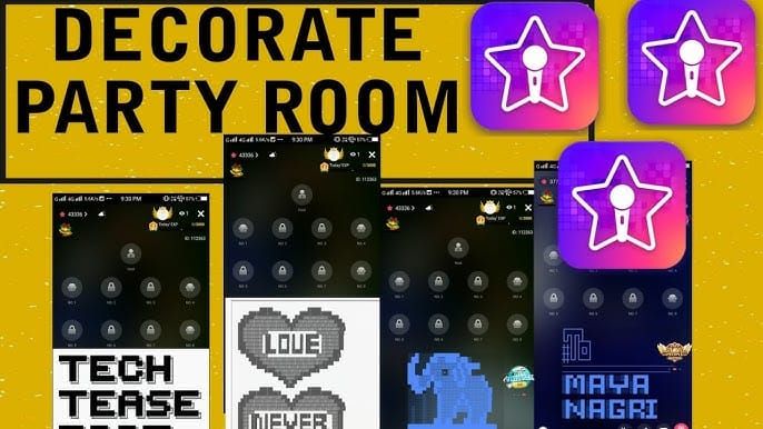 StarMaker party room props and gifts interface for enhanced performances