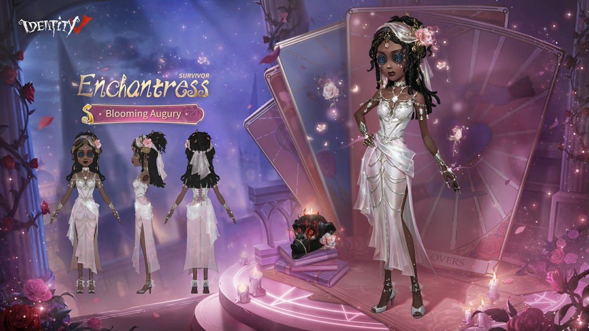 Костюм S-класса Заклинательницы Blooming Augury с платьем из лепестков роз и аксессуарами в форме сердец